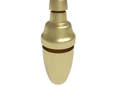 Elegant Golden Home Decor Ornament With Shiny Metallic Finish And Layered Design 3d model