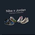 Nike x Jordan Premium Collection Featured Stylish Sneakers Display Showcase