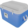 Blue And White Portable Electric Cooler With Digital Display And Side Handles For Daily Use