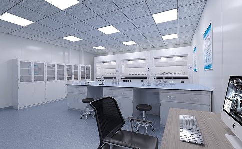 Modern Laboratory Chemical Engineering Laboratory 3d model