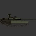 Modern Main Battle Tank With Turret Cannon Tracked Chassis And Antenna
