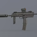Modern Tactical Rifle With Scope Suppressor Grip And Magazine For Military Use