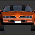 Orange Sports Car With Sleek Design Black Roof Shiny Exterior And Reflective Surface