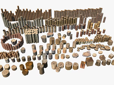 Modern stakes 3d model