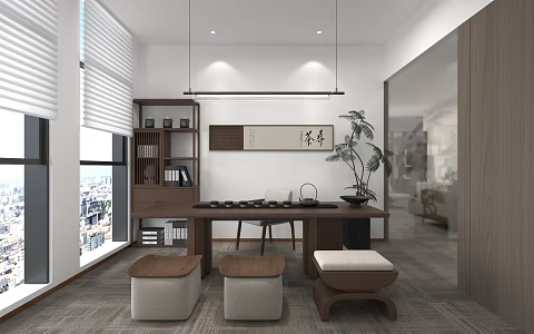 New Chinese Tea Room 3d model