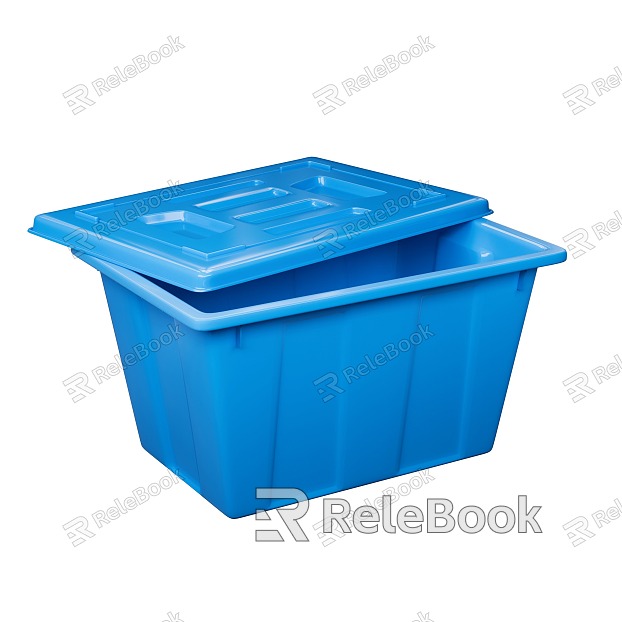 Plastic Water Tank Storage Box Blue Plastic Box model