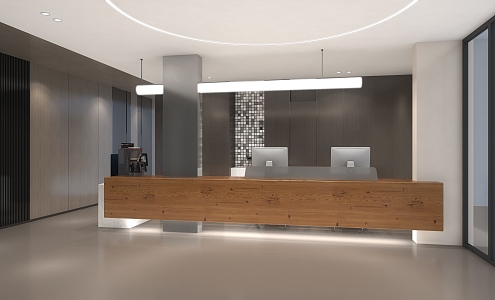 Modern Front Desk Lobby Front Desk 3d model