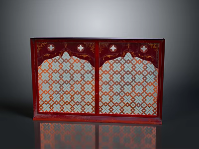 ground screen bed screen comb head screen light screen like jade screen carved screen glass screen 3d model