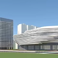 large commercial complex 3d model