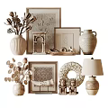 Minimalist Decorative Ornament Set With Vases Picture Frames Sculptures And Lamps For Home Decor