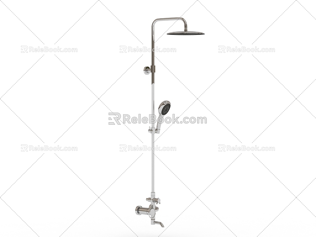 Modern big shower 3d model