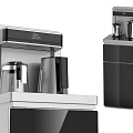 Daily Use Electrical Appliances For Modern Kitchen Including Coffee Maker Kettle And Storage Cabinet