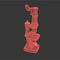 Retro microscope compound microscope magnifying glass experimental equipment 3d model