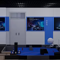Modern Classroom Artificial Intelligence Computer Classroom 3d model