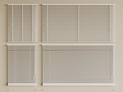 Venetian Window Blinds Different Styles For Home Interior Decoration 3d model