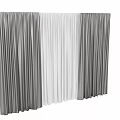 Elegant Modern Layered Window Curtains With Dark Opaque Panels And Light Sheer Fabric