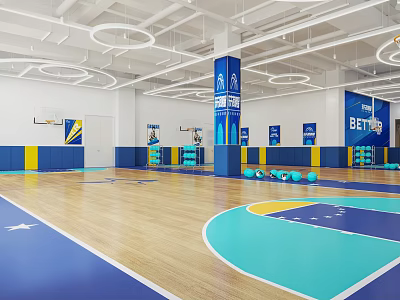 Modern Basketball Hall Children's Basketball Hall 3d model