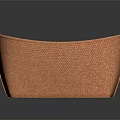 Brown Woven Storage Basket With Handles For Home Decor And Organization