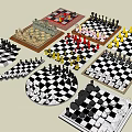 Modern Chess Table Chinese Chess 3d model