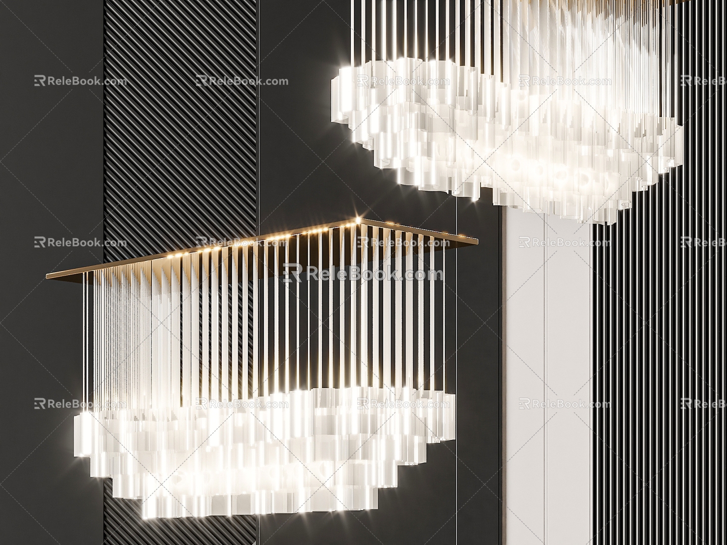 Crystal chandelier 3d model