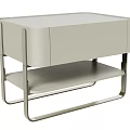 Sleek Modern Entryway Console Table with Metal Frame and Lower Storage Shelf 3d model