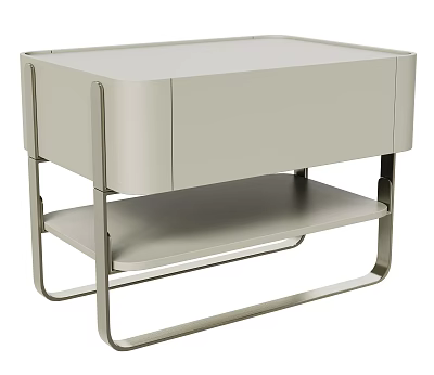Sleek Modern Entryway Console Table with Metal Frame and Lower Storage Shelf 3d model