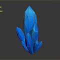 Blue Crystal Geometric Polyhedral Decorative Ornament Set for Modern Home Interior Decor