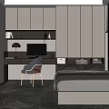 Modern Tatami Bedroom Interior Design With Tatami Bed Desk Storage Cabinets And Window