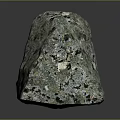Natural Raw Stone With Green Gray Natural Texture And Unique Surface Pattern 3d model