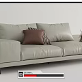 Modern double sofa 3d model