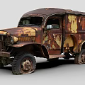 Vintage Rusty Functional Ambulance With Red Cross Exterior Body Design