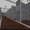 Elegant Club Interior With Long Corridor Wooden Shelves Stacked Towels And White Items