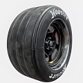 Hoosier Tire with Metallic Alloy Wheel and Red Center Logo Detail Design