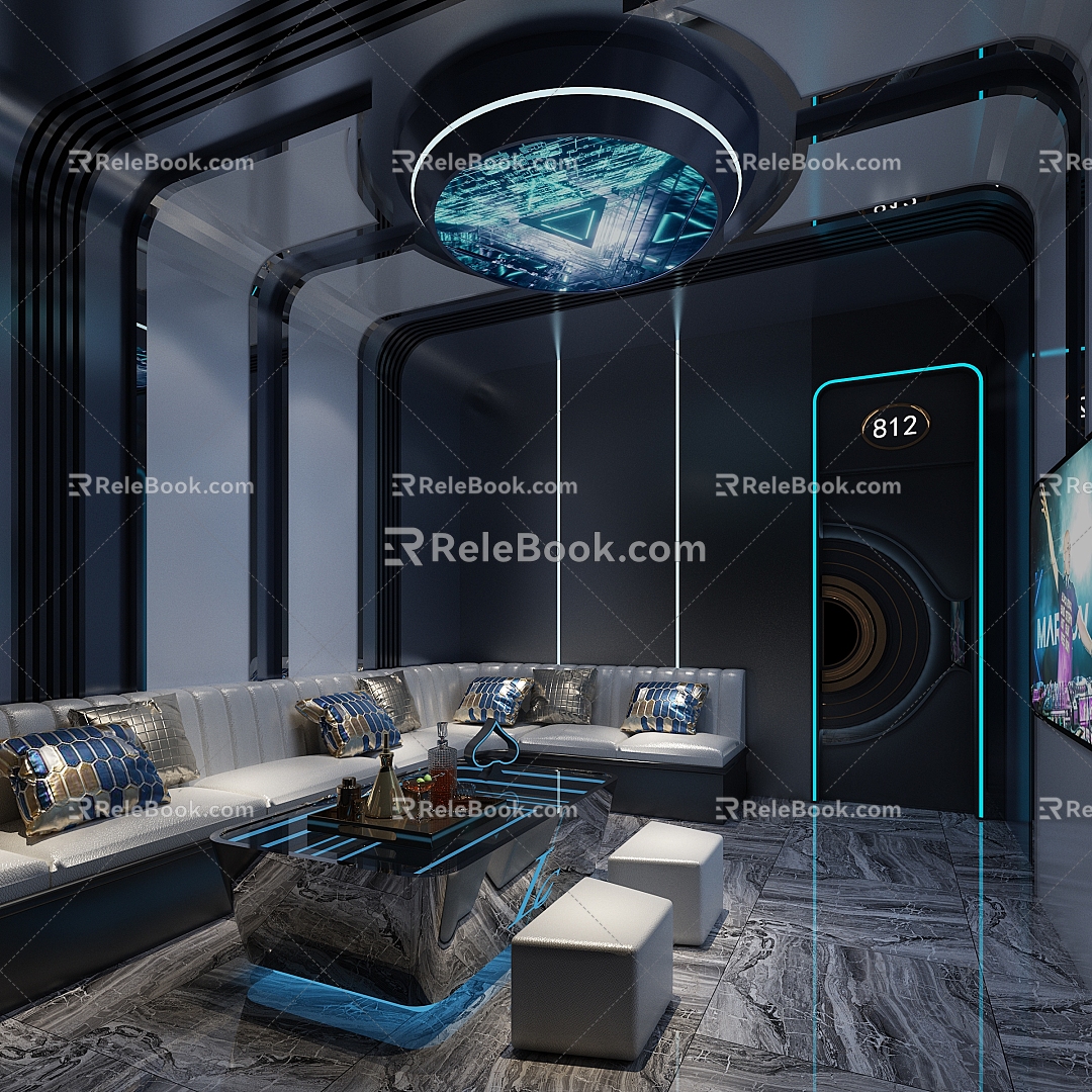 KTV Box Room Party Room Technology Future Cyberpunk 3d model