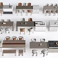 Bar Table Dining Table and Chair Dining Bar Island Table 3d model