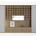 Modern Entryway Cabinet And Side Cabinet With Wooden Storage Drawers Open Compartments And Decorative Frame