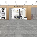 Elegant Lifestyle Studio Interior With Display Posters Tables Mirrors And Marble Floor