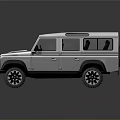Silver Off Road Vehicle Featuring Black Wheels Roof Design And Front Grille