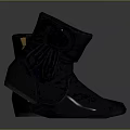 Dark Suede Boots For Everyday Wear With Side Zipper And Comfortable Design 3d model