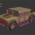 Vintage Texas Themed Off Road Truck With Rustic Metal Body Design