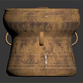 Golden Musical Instrument Drum With Artistic Carved Decorations And Ornamental Patterned Top