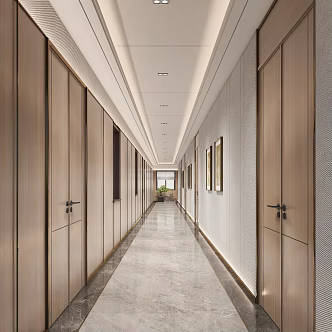 Modern aisle 3d model
