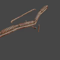 Rusted Metal Hand Tool With Coiled Spring And Curved Metal Parts