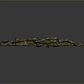 Multiple Camouflage Weapon Storage Bags Folded And Scattered On Gray Surface