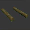 Two Brown Hand Rolled Cigars With Textured Surface On White Background