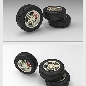 Modern tires Motor vehicle tires 3d model