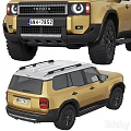 Golden Off Road SUV With Rugged Exterior Roof Rack And LED Headlights