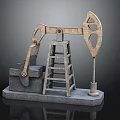 Industrial Oil Pump Equipment With Dual Mechanical Arms Ladder Stand And Base Platform
