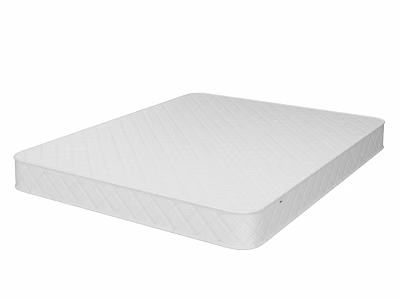 White Mattress With Diamond Quilted Pattern For Comfortable Bedroom Use 3d model