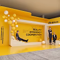 CPS 3D Letters With Efficient Communication Precise Leads And Reasonable Allocation On Yellow Background